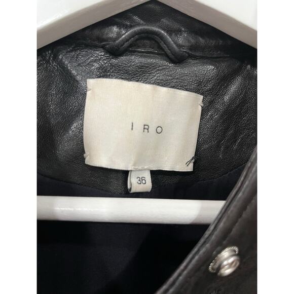 IRO Rojan Brown Biker Leather Jacket - Picture 3 of 16